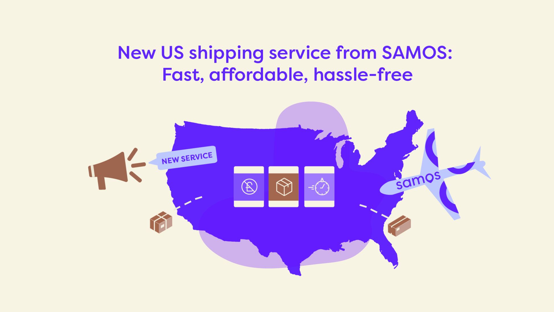 New US shipping service from SAMOS: fast, affordable and hassle free